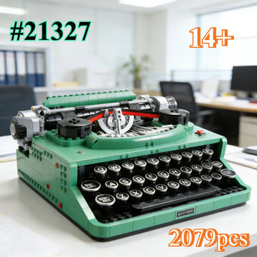 Retro Green Typewriter 21327 Building Blocks Sets Suitable for Birthday Gifts Compatible with Legoed Particles，2079pcs.