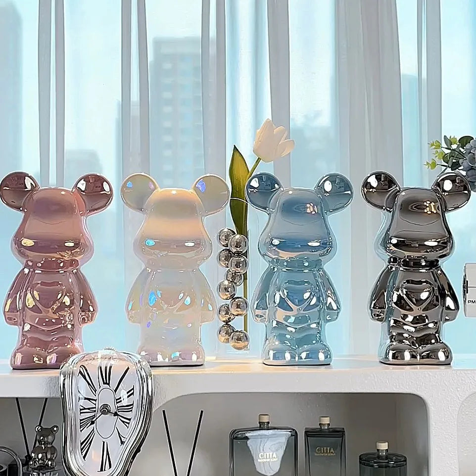 Light Luxury Bear Ornament, High-End Ceramic Living Room Foyer, Tv Cabinet, Piggy Bank, Home Decoration, Gift Giving