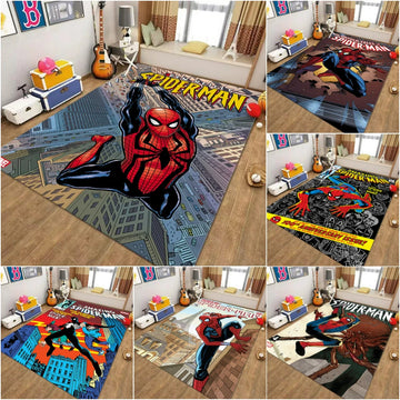 MINISO Retro Comic SpiderMan Style carpet for Living Room Decor Bedroom bedside Leisure Area FloorMat doormat fans gift alfombra