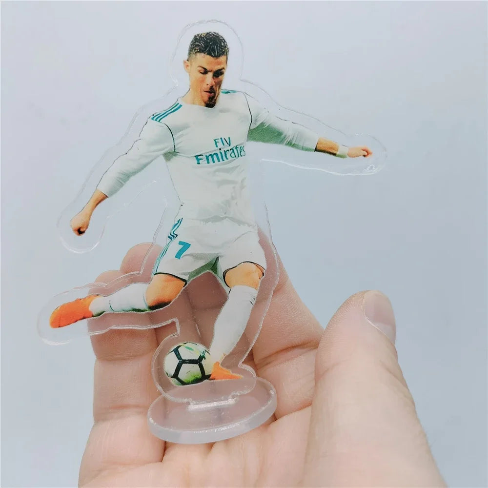 Cristiano Ronaldo Acrylic Sculpture Desktop Ornament  Soccer Craft Decoration Club Plaques for Classic Moments of Football Stars