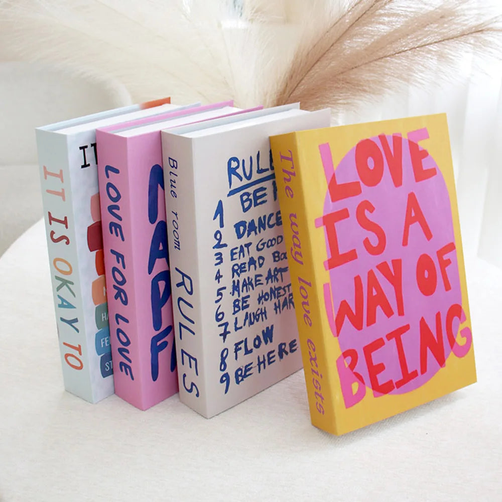 Fake Book Box Luxury Decoration Fake Books More Amor Por Favor Living Room Decoration Elegant Room Ornaments Coffee Table Book