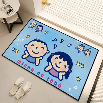 Cartoon M-MINNA NO T-TABO Cute small carpet Anti-Slip Kitchen Bedroom Handmade Tufted Rug Carpet Living Room Entrance Decoration