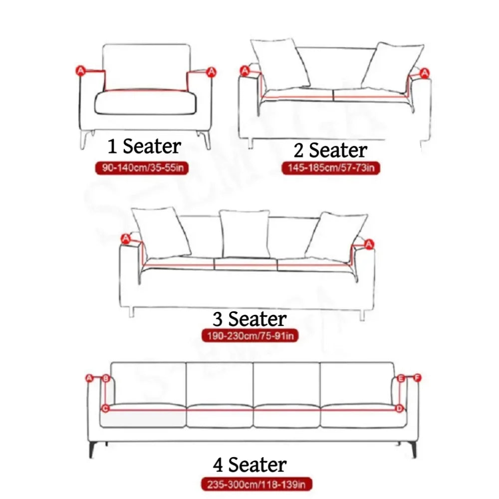 Geometric Sofa Covers for Living Room Elastic Corner Couch Cover L Shaped Chaise Longue Slipcovers Chair Protector 1/2/3/4 Seat