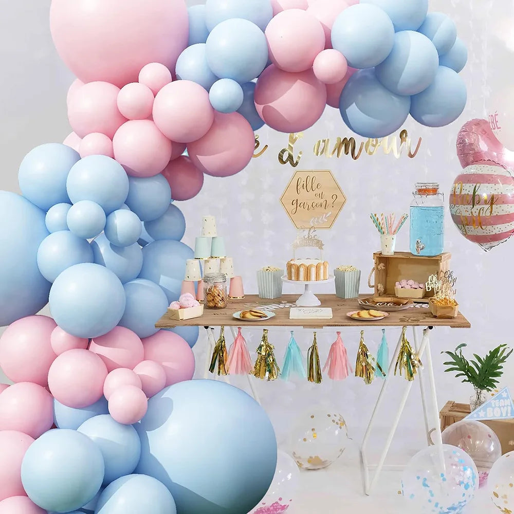 Blue Pink Balloons Garland Arch Kit Gender Reveal Decor Boy or Girl Baby Bridal Shower Balloon Birthday Party Decorations Globos