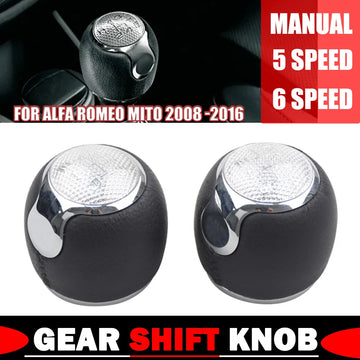 5 6 Speed Car Gear Shift Knob Lever Head Fit for Alfa Romeo Mito 2008 2009 2010 2011 2012 2013 2014 2015 2016