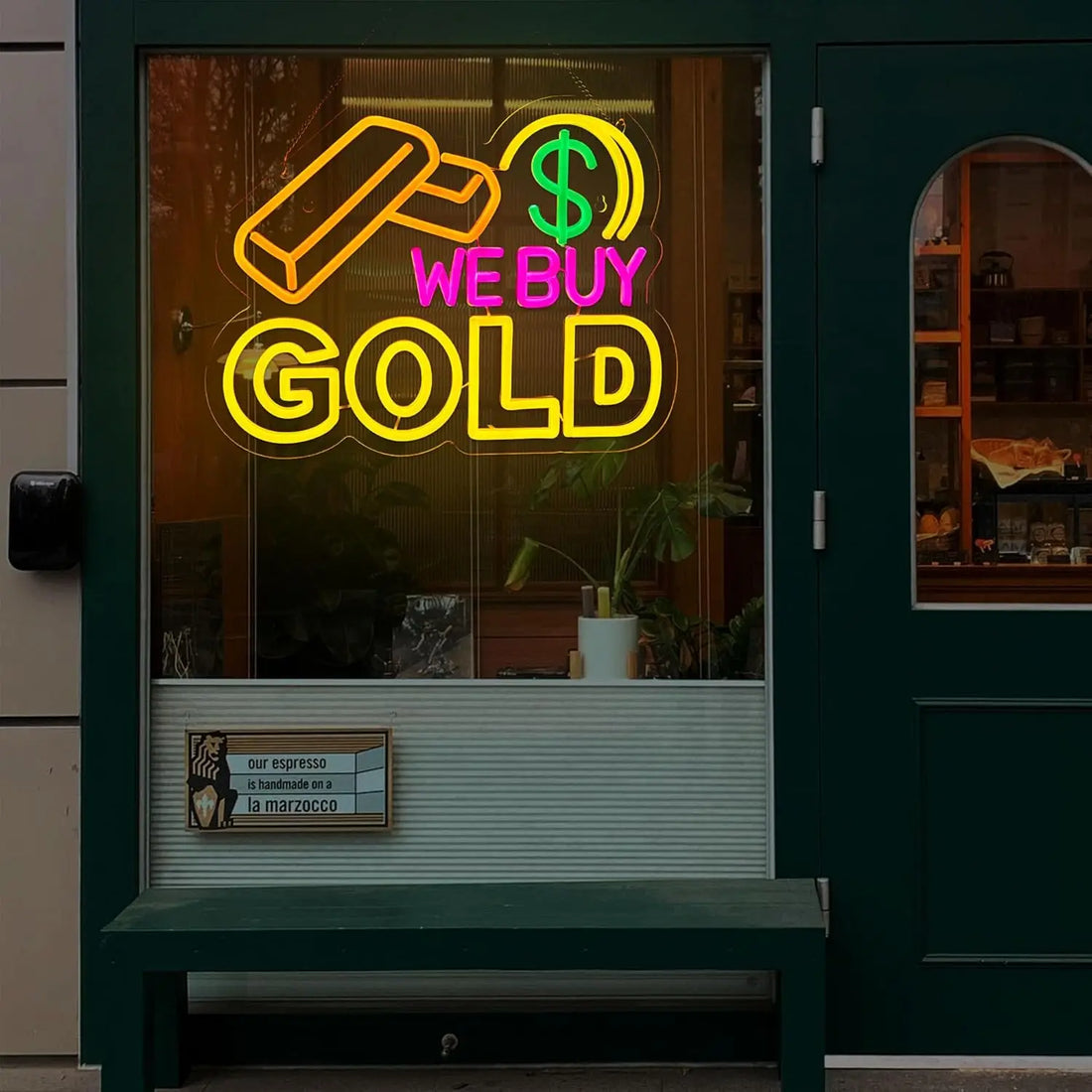 We Buy Gold Neon Sign LED Dimmable Neon Lights Sign for Gold Jewelry Shop Open Business Walls Window Shop Decor Gift USB Power
