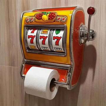 Wall Mounted Slot Machine Toilet Paper Holder, Plastic Fun Slot Machine Toilet Roll Holder, Easy To Install and Decorate