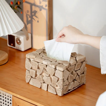Light Luxury Wooden Tissue Box Creativity Tissue Case Bedrooms Dining Rooms Bathrooms Tissue Box Holder Desktop Decoration