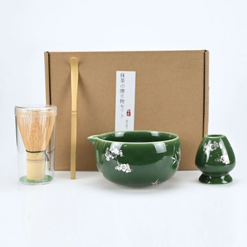 4pcs/set Easy To Clean Matcha Tea Set With Tool Rack, Including Bowl, Whisk, Spoon, Great Gift For Ceremony, Traditional Japanes