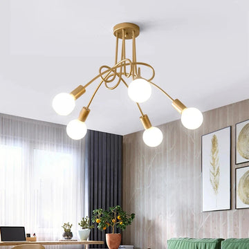 Modern Minimalist Chandelier Creative Branch-Shaped Ceiling Light for Hotel Restaurant Living Room Kitchen Bedroom Decor Light