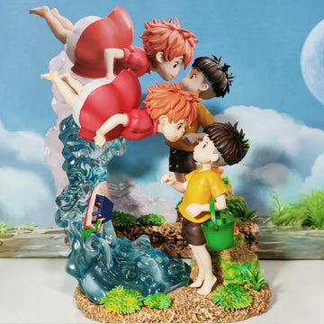 Ponyo on The Cliff Figure Ponyo Sou Sky Seagal Figure Pvc Statue Anime Action Figurine Collection Model Doll Toys Birthday Gifts