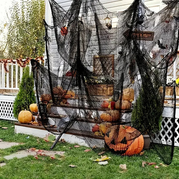 2026 Halloween Decoration Black Gauze Ghost Cloth Outdoor Haunted House Scary Scene Decor for Wall Window Yard Party Use