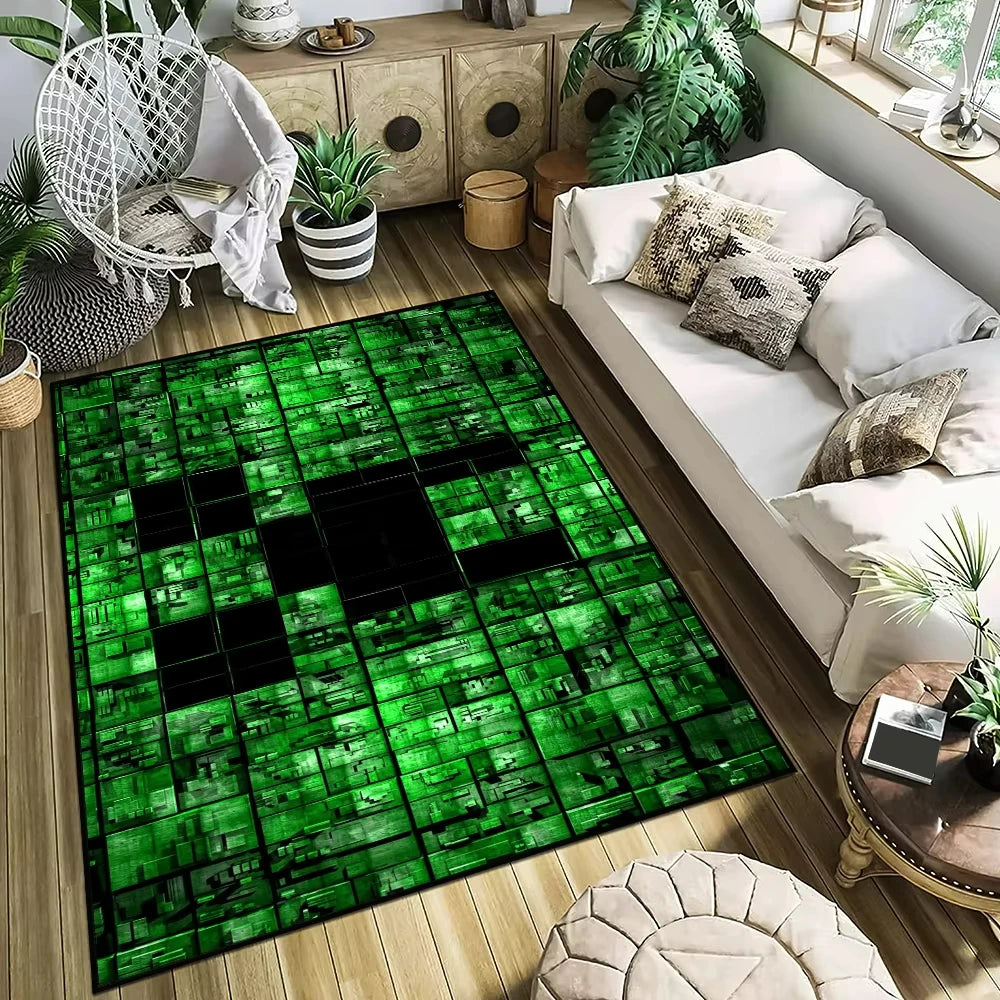 3D Game Mine Cartoon C-Crafts Carpet for Living Room Decor Bedroom Area Rug E-sports Room Nonslip Noise Reduction Floor Mat Gift
