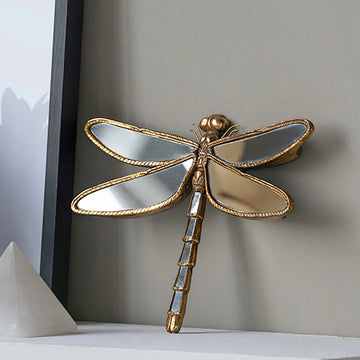 1pc, 12.5*9.7 inch light luxury retro distressed resin dragonfly pendant living room wall decoration wall-hung handicrafts