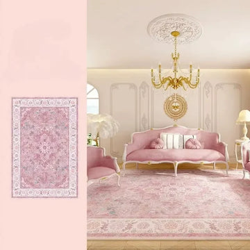 VIKAMA Modern Pink Carpet Warm Bedroom Carpet Living Room Sofa Carpet Waterproof Floor Mat Large Area Rugs Furniture Decoration