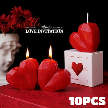 2pc Heart Shaped Aromatherapy Candle Valentine's Day Gift Romantic Red Scented Gift for Valentine Wedding Anniversary Photo Prop
