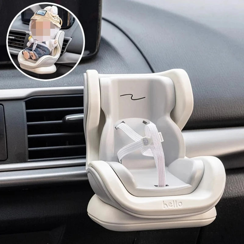 Car Seat Model for V2 Labubu Car Doll Safety Kawaii Car Air Outlet Decor Interior Styling Accessories Ornaments Gift