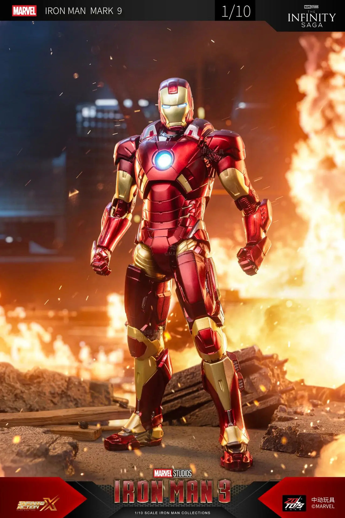 1:10 ZD Toys Iron Man MK38 Igor MK25 Striker MK26 Gamma MK36 Peacemaker MK40 MK15 Sneaky Action Figure Collections Gift
