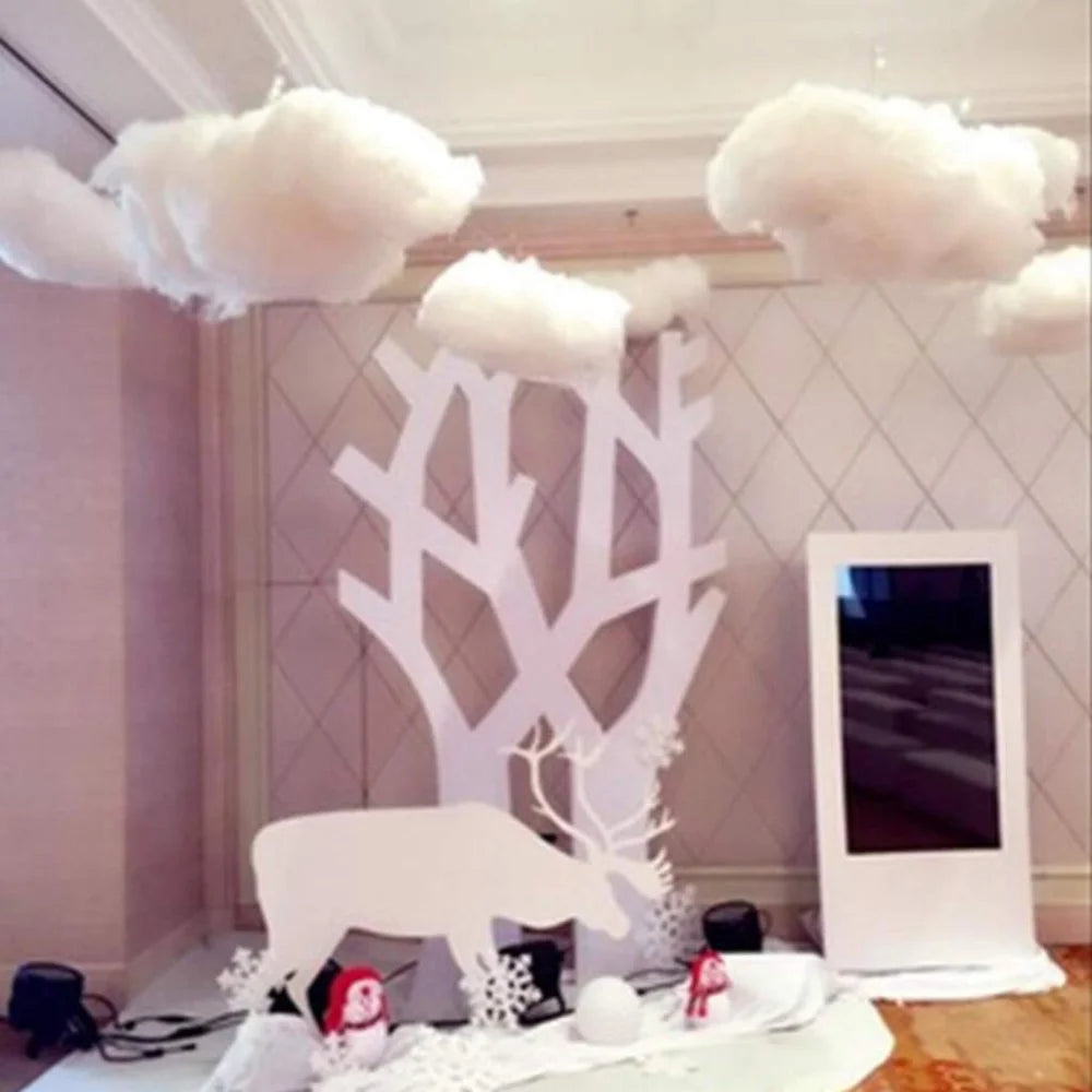 9pcs Clouds Decorations for Ceiling 3D Artificial Fake Clouds Props for Wedding Stage Show Party Decor Kids Bedroom Decoration