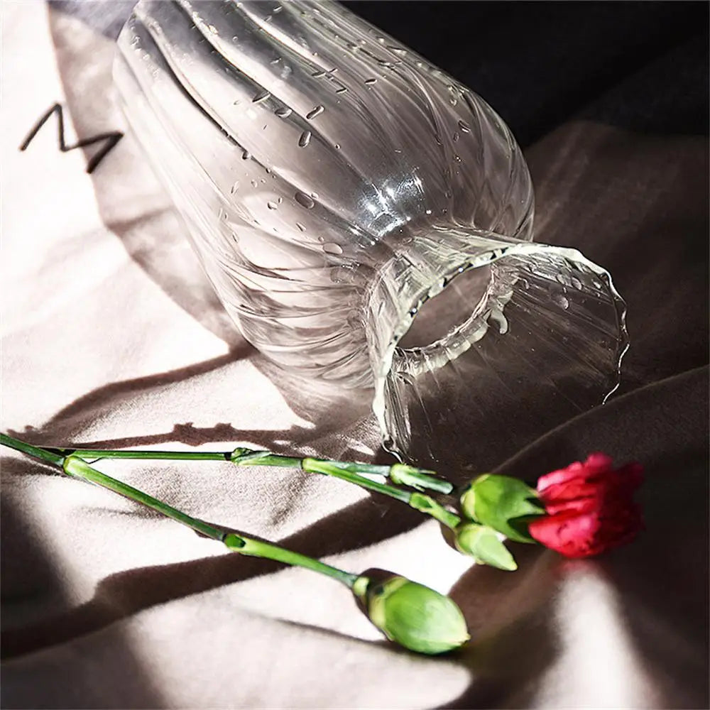 Nordic Glass Vase Home Decoration Accessories Ins Transparent Plant Hydroponic Bottle Living Room Wedding Table Decor Vases
