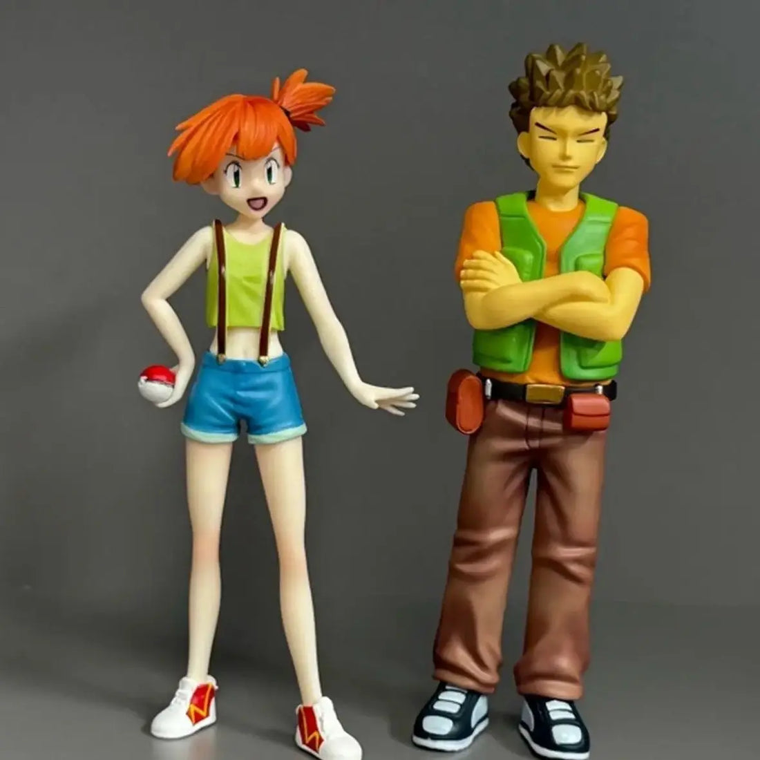 New In Stock Ash Ketchum Anime Figure Brock Action Figure Misty Figurine Pvc Gk Statue Model Doll Collection Decoration Room Toy
