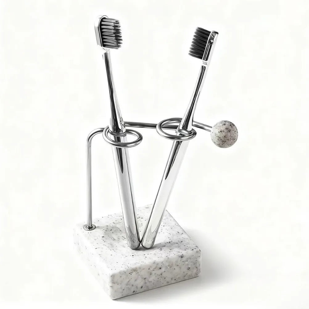Minimalist Stainless Steel Toothbrush Holder Bathroom Resin Toothbrush Holder Creative Home Accessories Bathroom Accessories