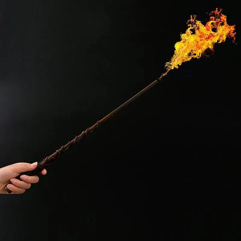 Harrys Wizard Magic Wands Fire-breathing Wand Shoot Fireballs Role-playing Props Fireball Wands Electronic Wand Toys Kids Gifts