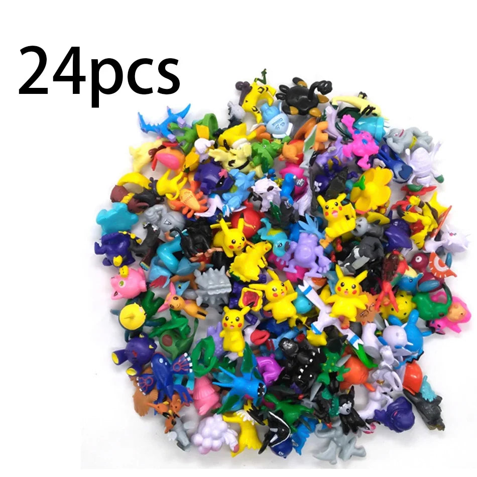 24-144 Pcs Pokemon Action Figure 2-3CM Not Repeating Mini Figures Model Toy Pikachu Anime Kids Collect Dolls Birthday Gifts