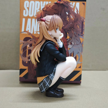 Boîte Anime NEON GENESIS EVANGELION EVA Asuka Langley Soryu figurines de style collégial PVC modèle jouets poupée ornement recue