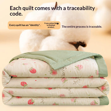 Xinjiang Cotton Summer Quilt 2026 New  Print Hand Stitched Edge Lingxiang Fragrant Soft Breathable Air Conditioner Quilt