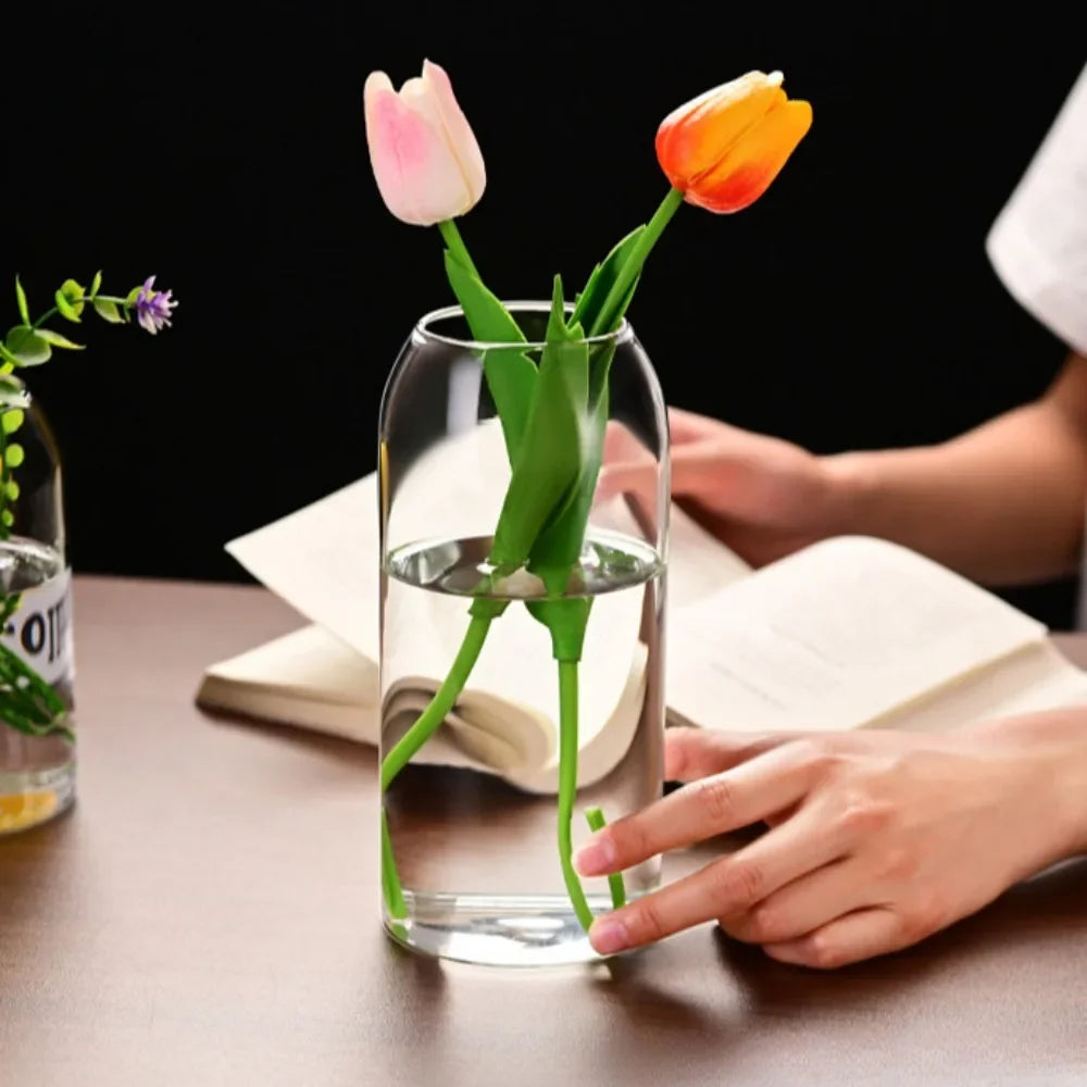 Creative Hydroponic Plant Glass Simple Modern Bottle Flower Vase for Centerpieces Desktop Home Dining Wedding Modern Wedding
