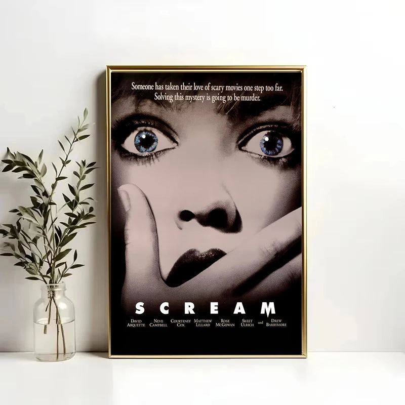 Classic Horror Thriller Movie S-ScreaM Poster Canvas Painting  Print Home Living Room Bedroom Entrance Bar Home Decor