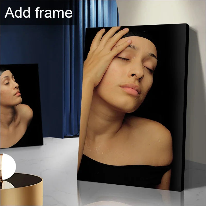 Custom Personal Photos With Frames Canvas Paintings Custom Posters Birthday Gifts Art Photos Pets Wedding Photos Business Logo