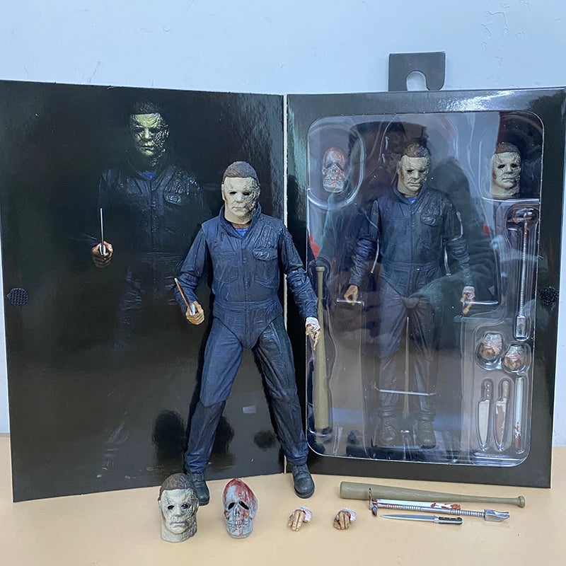 NECA Figure Michael Myers Figure With LED Halloween Ultimate Action Figure Model Toys Joint Movable Doll Christmas Present