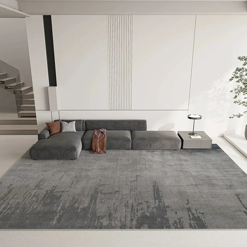 VIKAMA Solid color green carpet Light luxury high-end living room sofa coffee table carpet Simple bedroom cushion home carpet