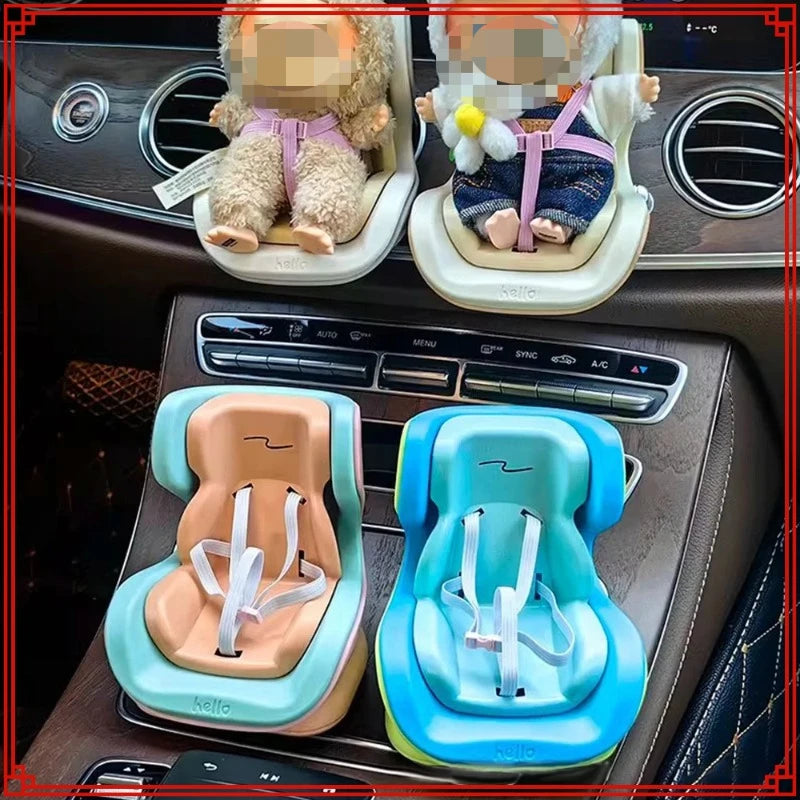 Car Seat Model for V2 Labubu Car Doll Safety Kawaii Car Air Outlet Decor Interior Styling Accessories Ornaments Gift