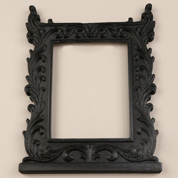 Cross-border Retro Carved Decorative Photo Frame, Matte Black Palace-style Texture Design, Suitable for Overseas European Classi