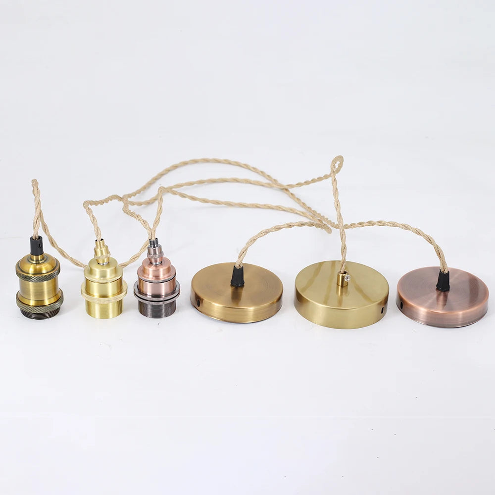 Aluminum Vintage Light E27 Lamp Holder Chandelier for 110V 220V Led/Edison Bulb Vintage Retro Bar Hanging Lamp for Home/room
