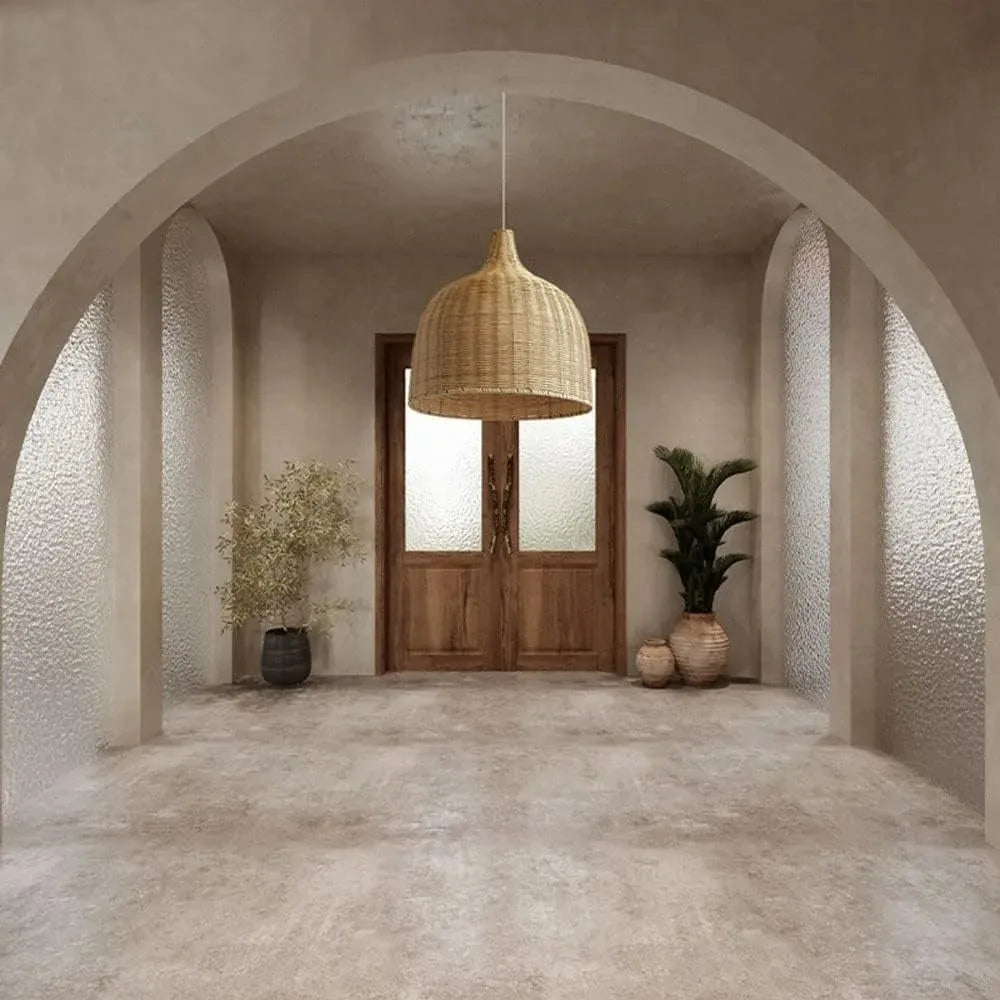 26/35/45/60cm Natural Bamboo Handmade Pendant Light Boho Rustic Ceiling Pendant Lamp Farmhouse Light Fixture Southeast Asian E27