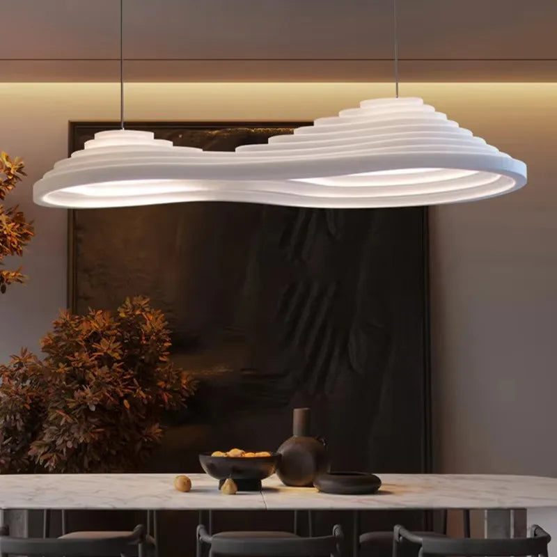 Nordic terrace Wabi Sabi chandelier restaurant creative dining table cream style homestay minimalist branch chandelier